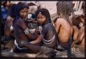 Group of women and children sitting