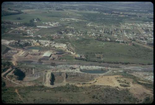 Johannesburg mine dump, aerial view