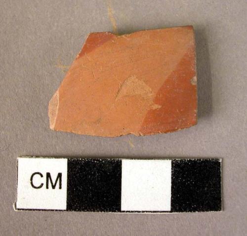 Potsherd - red on burnished slip