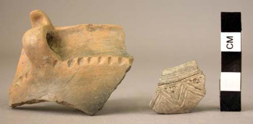 3 sherds of pottery bowls