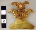 Large gold eagle with relief design on wings - pendan