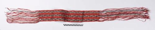 Colored arrow sash, native weaving