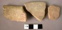 6 potsherds - plain coarse ware jar fragments