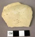 Potsherd - plain yellow ware, same character as matt painted variety