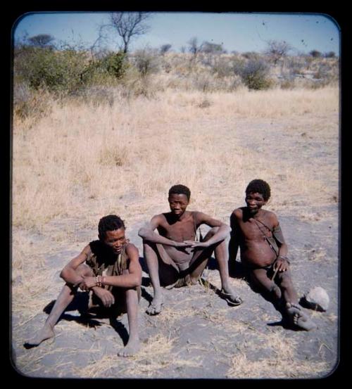 Groups, Men: Three men sitting