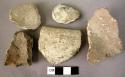 5 potsherds - coarse ware