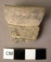 Pottery jar fragment - wheelmade, small coarse ware