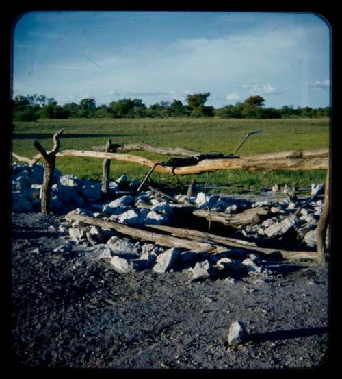 Landscape, fence in the foreground