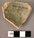 Pottery bowl fragment - glazed inside