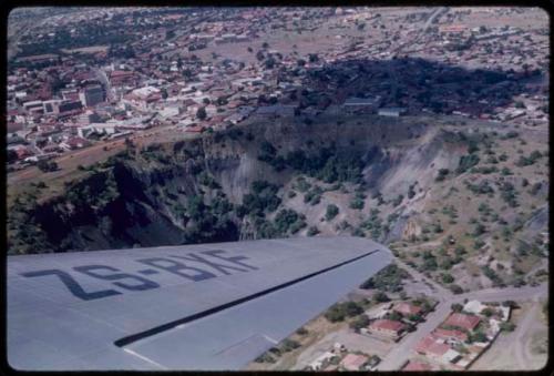 “The Big Hole” at the Kimberly diamond mine, aerial view