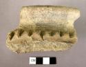 Coarse pottery rim fragment