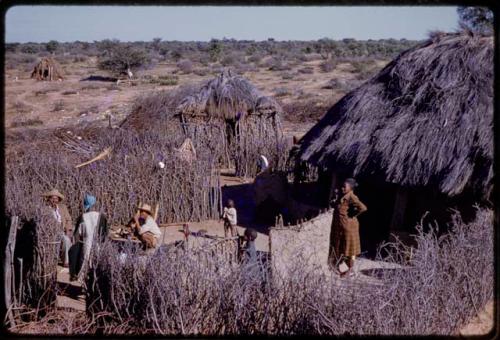 People standing outside Boz's house