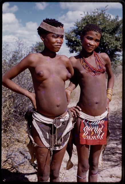 Two girls standing