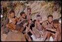 Group of women and children sitting at the Marshall Expedition camp