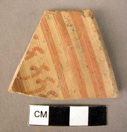 Rim potsherd - conventionalized bird design - Geometric ware