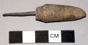 Reamer & handle, handle of antler or bone, reamer of bronze