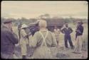 Expedition members, including Laurence Marshall, arriving at Tsumkwe