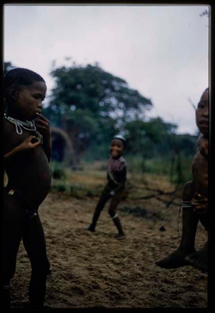 Three children playing