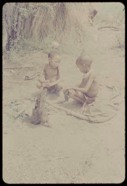 Two children playing