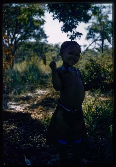 Girl (daughter of Hxua//a) standing