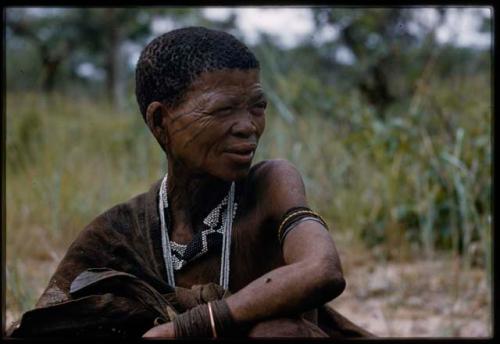 Woman from Samangaigai group sitting