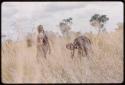 Two women gathering in long grass