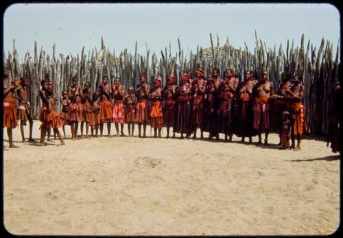 Group of wives of Chief Nehemiah standing in his kraal