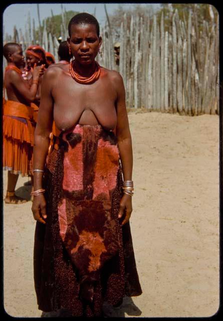 One of the wives of Chief Nehemiah, wearing an ornamented skirt