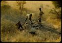 John Marshall, Edward Hartley and other expedition members next to the expedition camp cooking fire