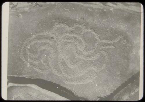 Abstract petroglyph, possibly the plan of a village