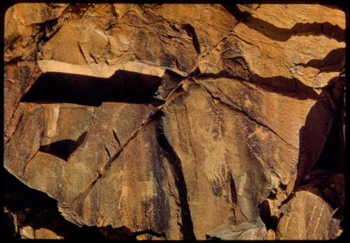 Petroglyph of a figure with six finger-like projections at Scho-Scho