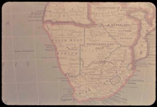 Map of the southern portion of Africa from Northern Rhodesia to the Cape