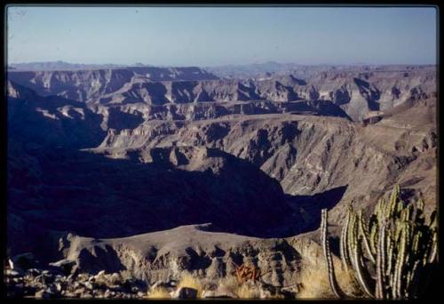 Scenery, Mountains: View of Kunene River from the south side of a high place in the Kaokoveld