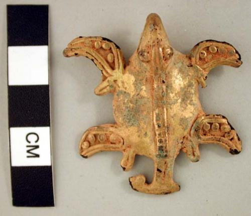 Gold plated copper manta (turtle ?) - FRAUD