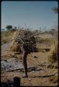 Wood: Man carrying wood in the werft