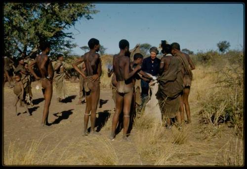 Expedition, Ethnographic work: Group of people standing with Kernel Ledimo and Lorna Marshall