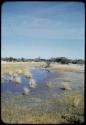 Scenery, Pan: Three men standing next to a small pan near Gautscha, distant view