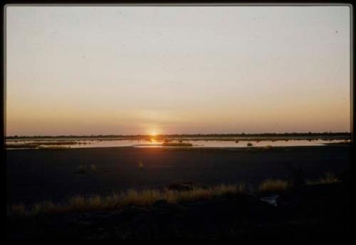 Scenery, Pan: Gautscha Pan at sunset, with a little water left in it