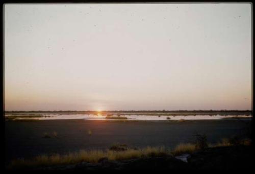 Scenery, Pan: Gautscha Pan at sunset, with a little water left in it