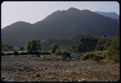 Kunene River, with hills in the background