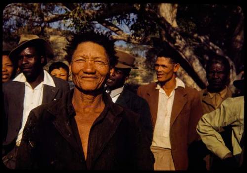 Franzfontein indaba, group of men standing