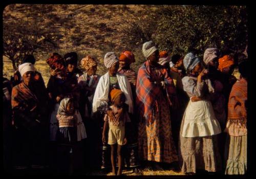 Fransfontein indaba, group of women standing