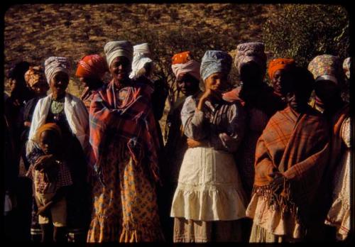 Fransfontein indaba, group of women standing