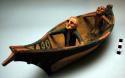Model of canoe.