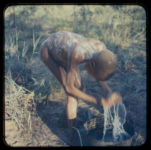 Boy bathing