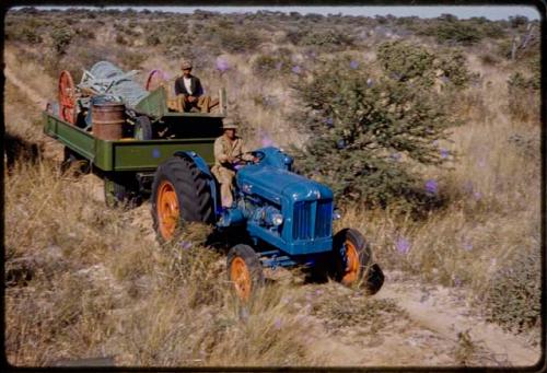 Tractor pulling a trailer