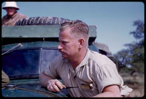 Theunis Berger sitting on a truck