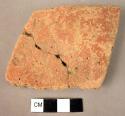 Potsherd - red slipped, unburnished ware