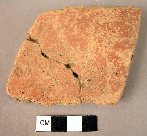 Potsherd - red slipped, unburnished ware