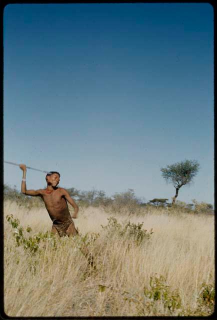 Spear, Throwing: Man throwing an assegai